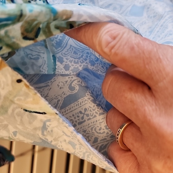 Chico's Blue Paisley Print Long Tunic  Sz 3 - Picture 5 of 8